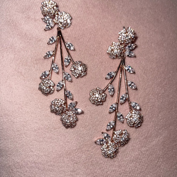 Kate Spade Rose Gold Statement Earrings - Picture 2 of 3